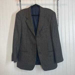 Silvio Bresciani Men’s Black & Yellow Single Breasted Wool Blazer Size 48